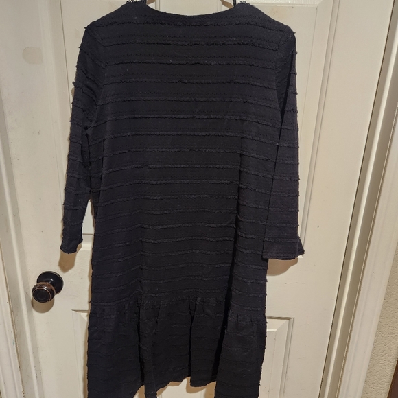 Hatch Maternity The Layla Fringe Black Long Sleeve Dress - Picture 10 of 11